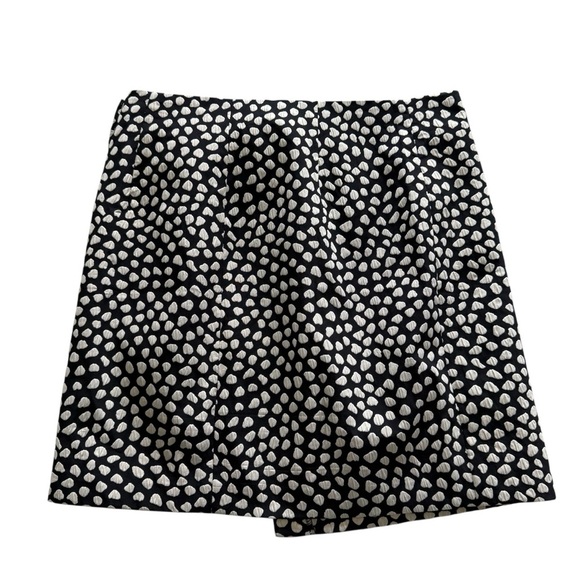 J. Crew Metallic Gold & Black Pebble Print Mini Skirt Size 8 - Picture 6 of 16